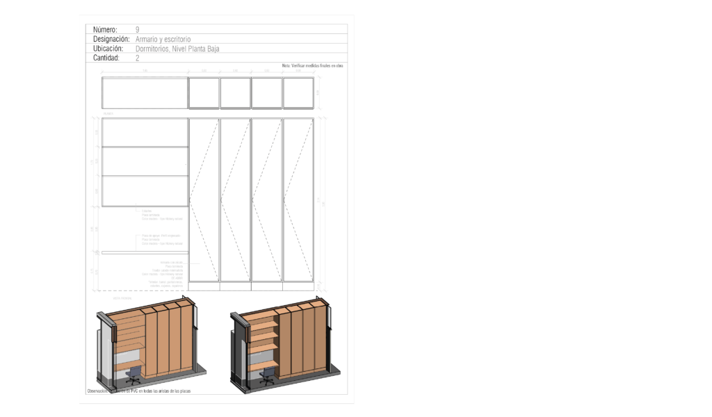 planilla mobiliario dormitorio niñxs